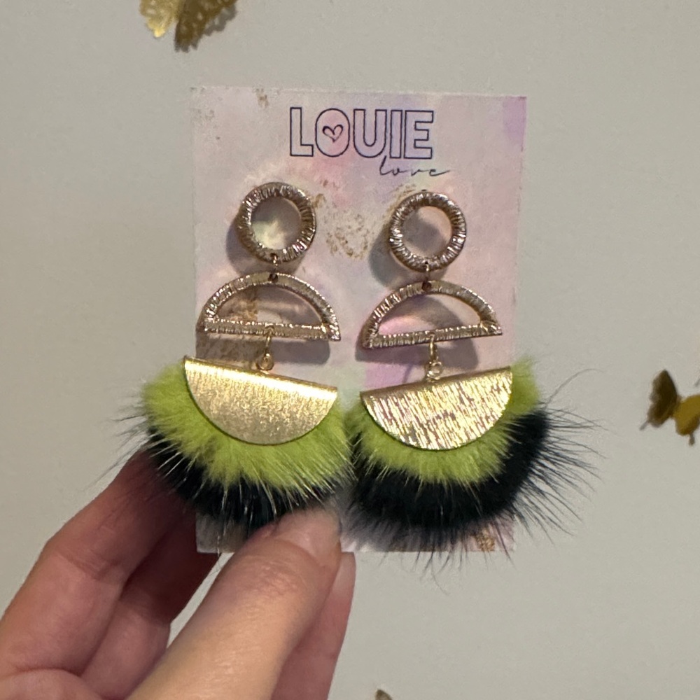 St Patrick’s Gold and Green Statement Earrings